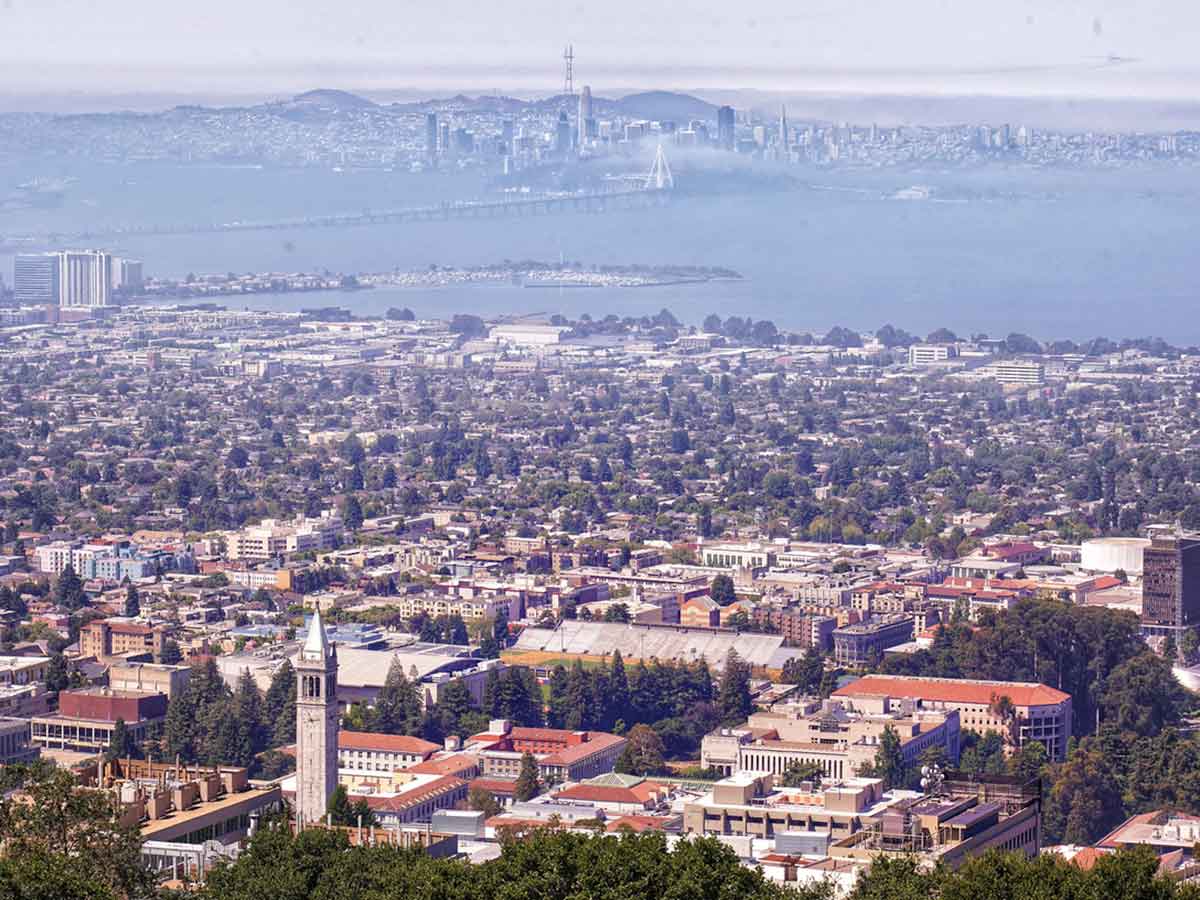 A view of Berkeley and San Francisco