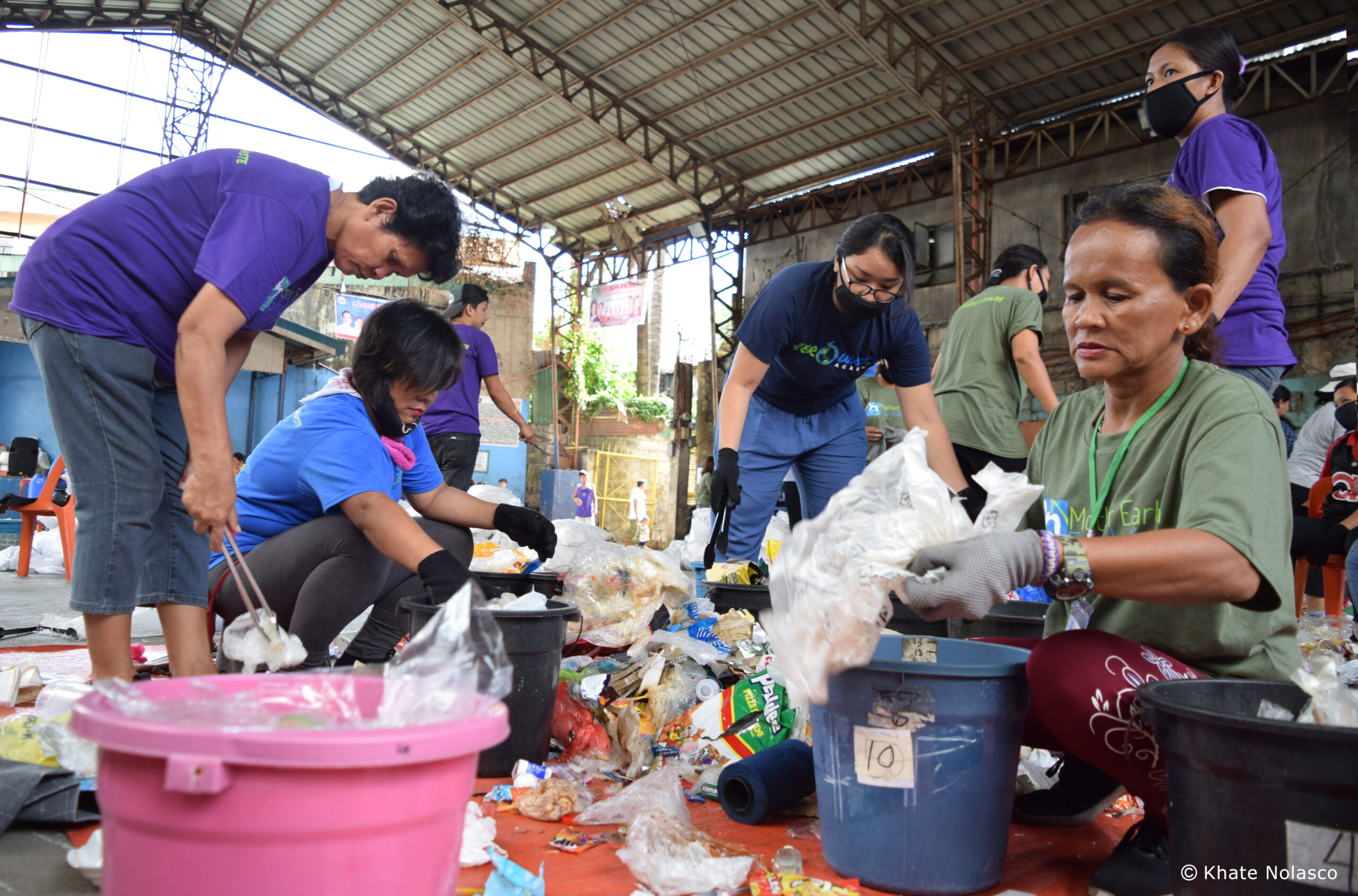 A group of women doing a Brand Audit in Quezon city, Philippines