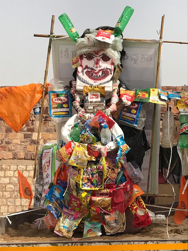 scary plastic demon in phalodi india