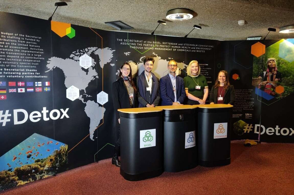 CIEL staff working to control plastic waste dumping at the Basel Convention
