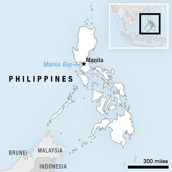 Map showing the location of the Philippines