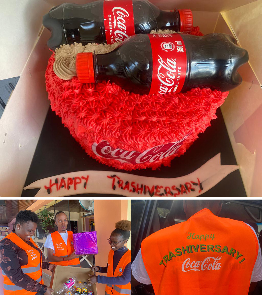Kenyan Youth Biodiversity Network delivers cake to Coca-cola