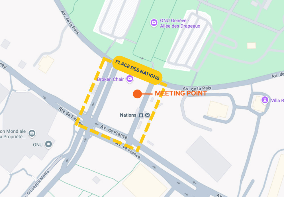 map location of place des nations